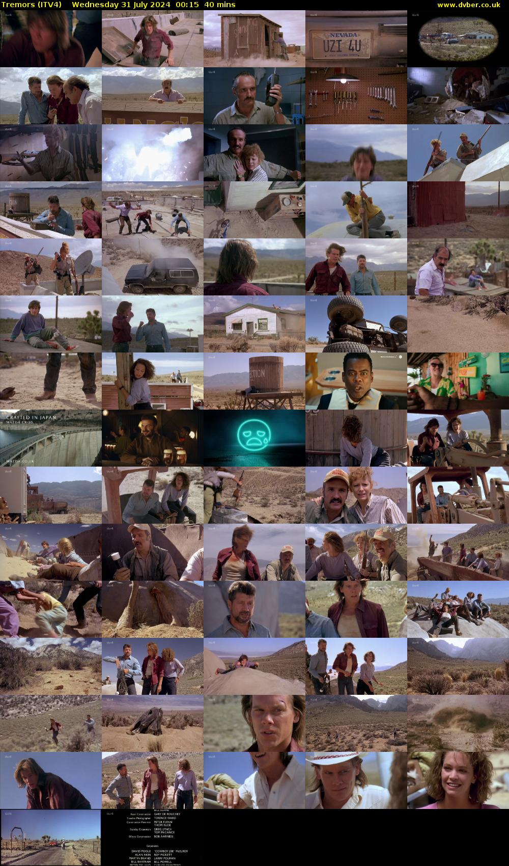 Tremors (ITV4) Wednesday 31 July 2024 00:15 - 00:55