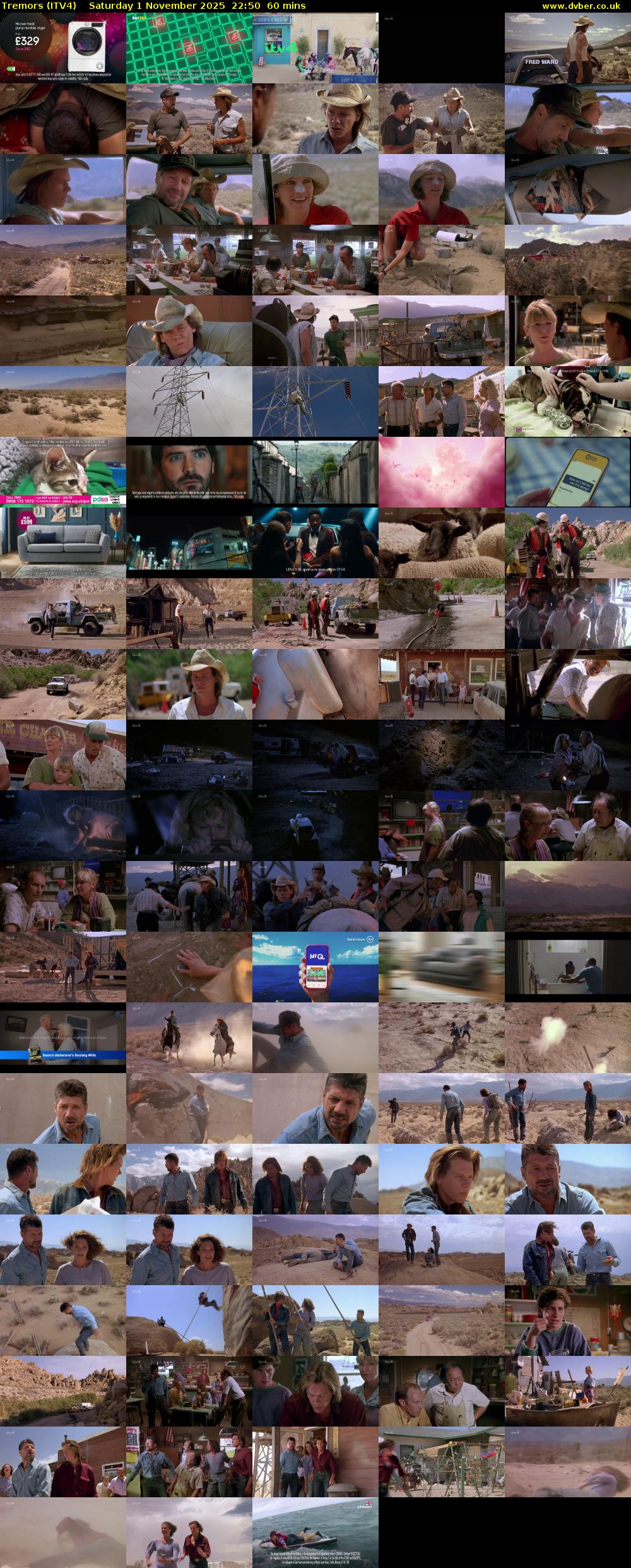 Tremors (ITV4) Saturday 1 November 2025 22:50 - 23:50
