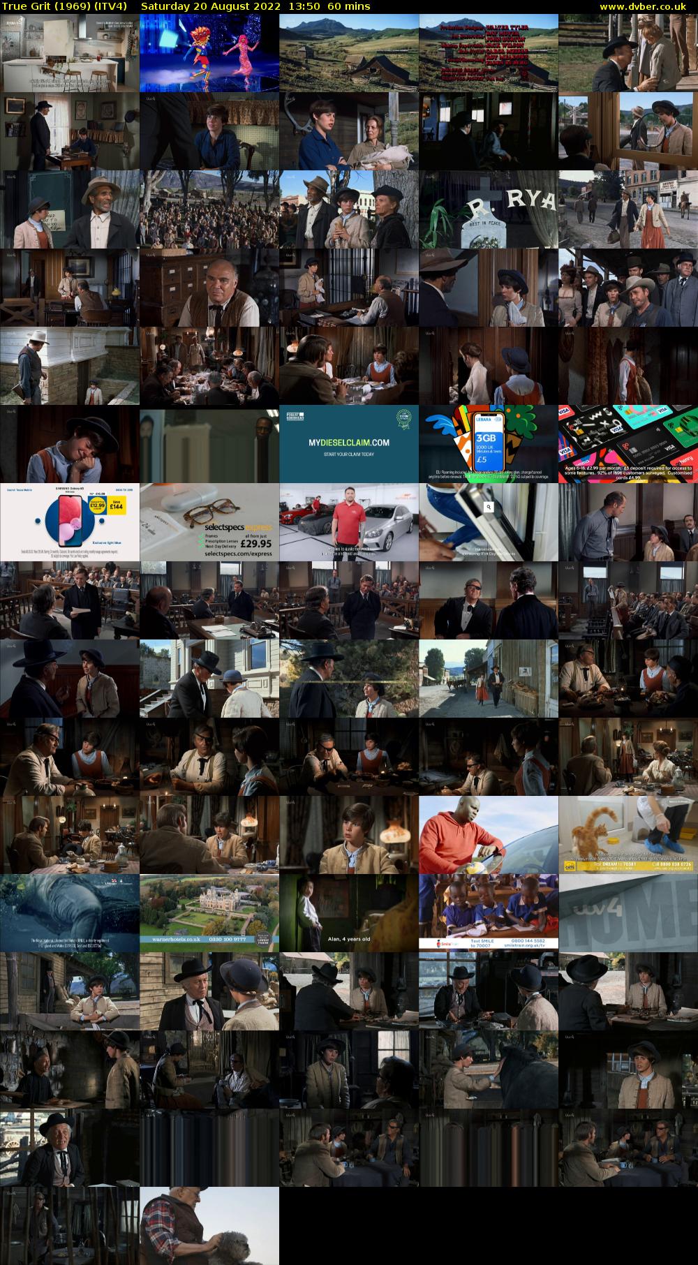 True Grit (1969) (ITV4) Saturday 20 August 2022 13:50 - 14:50