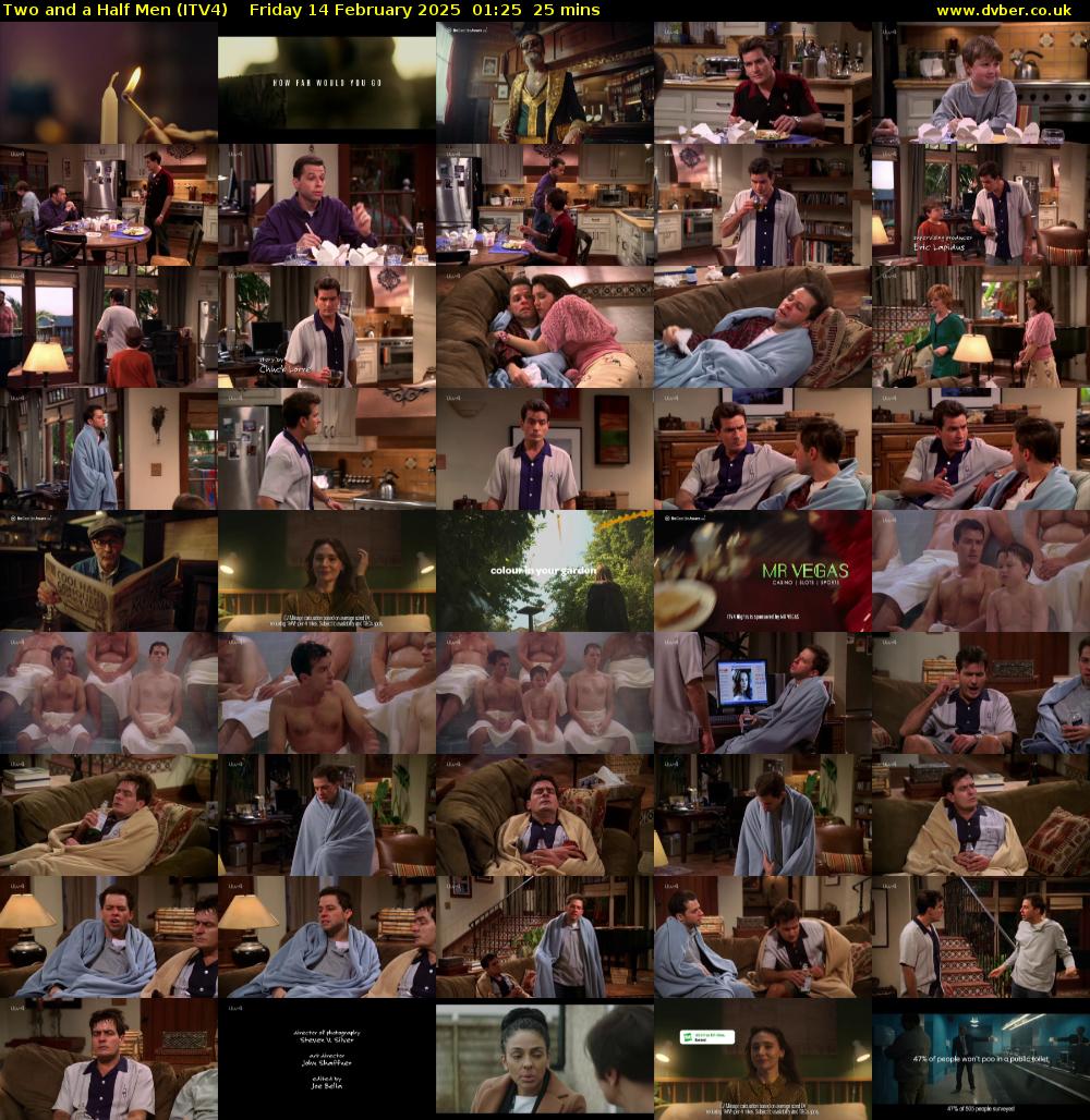Two and a Half Men (ITV4) Friday 14 February 2025 01:25 - 01:50