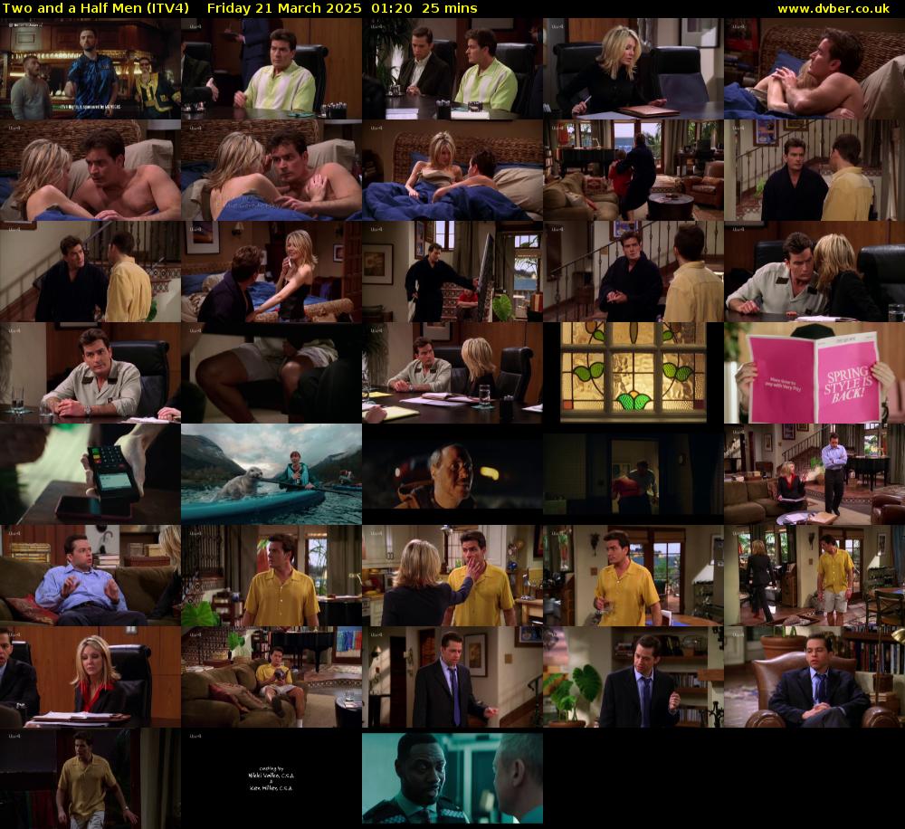 Two and a Half Men (ITV4) Friday 21 March 2025 01:20 - 01:45