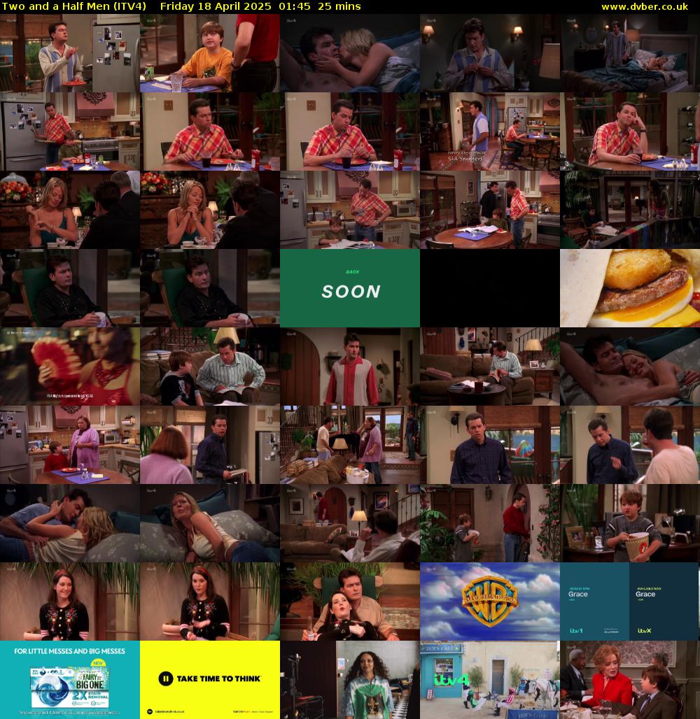 Two and a Half Men (ITV4) Friday 18 April 2025 01:45 - 02:10