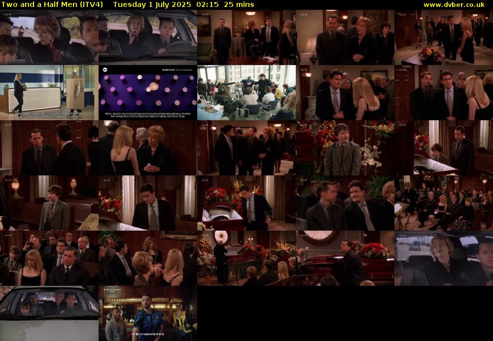 Two and a Half Men (ITV4) Tuesday 1 July 2025 02:15 - 02:40
