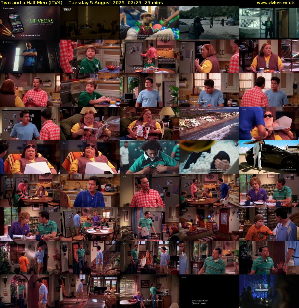 Two and a Half Men (ITV4) Tuesday 5 August 2025 02:25 - 02:50