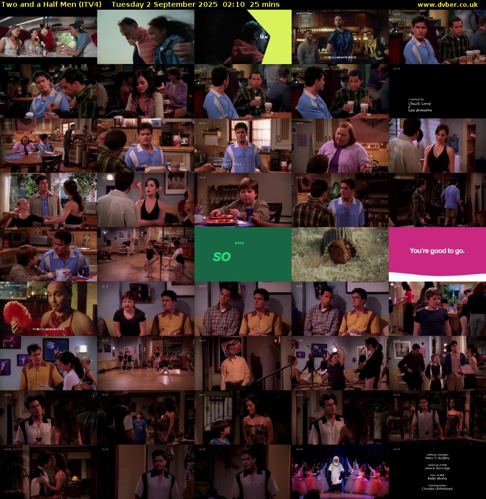 Two and a Half Men (ITV4) Tuesday 2 September 2025 02:10 - 02:35