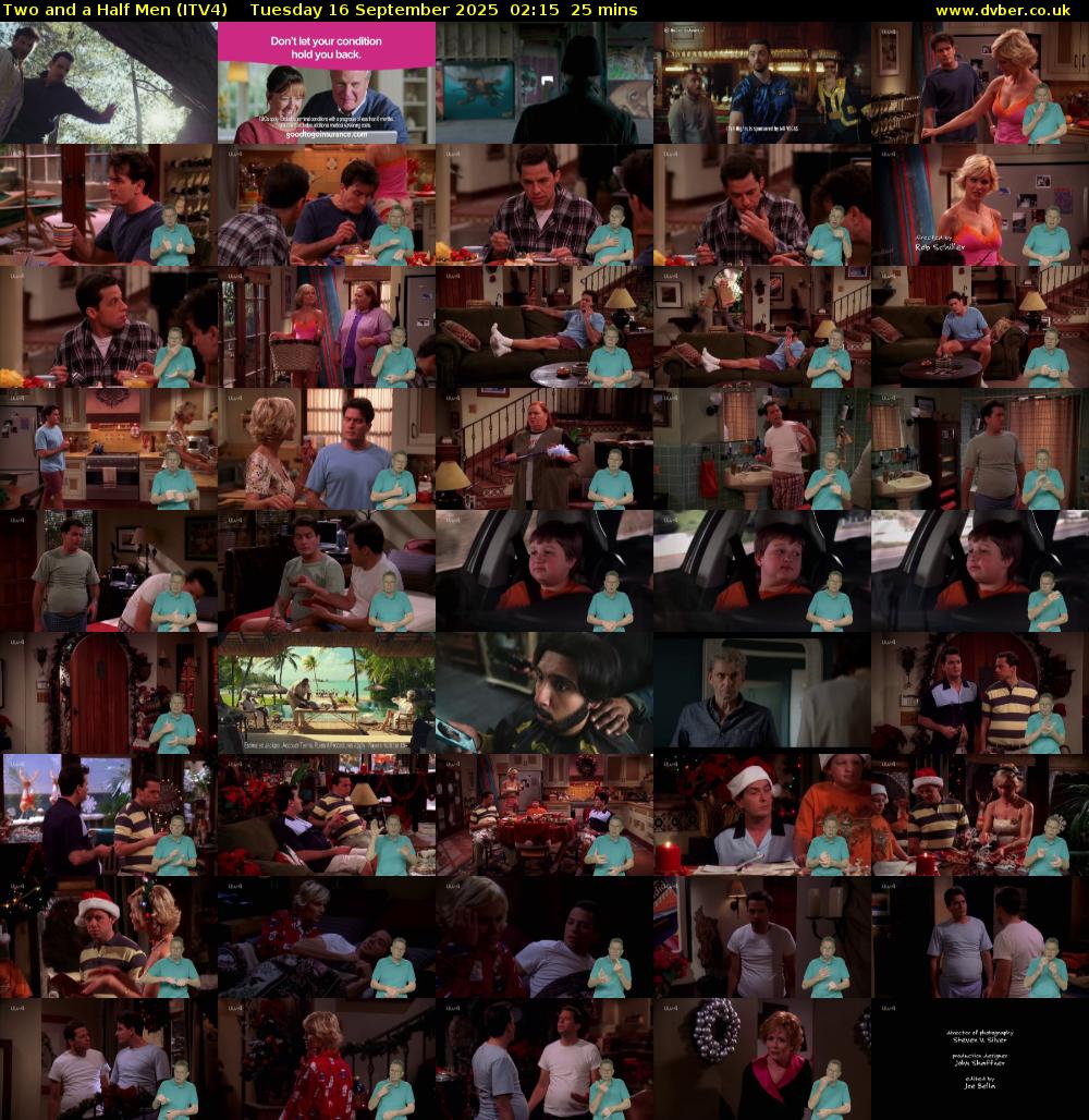 Two and a Half Men (ITV4) Tuesday 16 September 2025 02:15 - 02:40