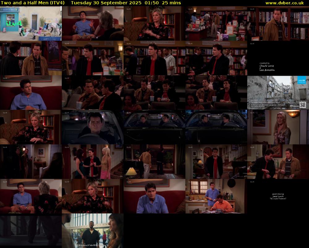 Two and a Half Men (ITV4) Tuesday 30 September 2025 01:50 - 02:15
