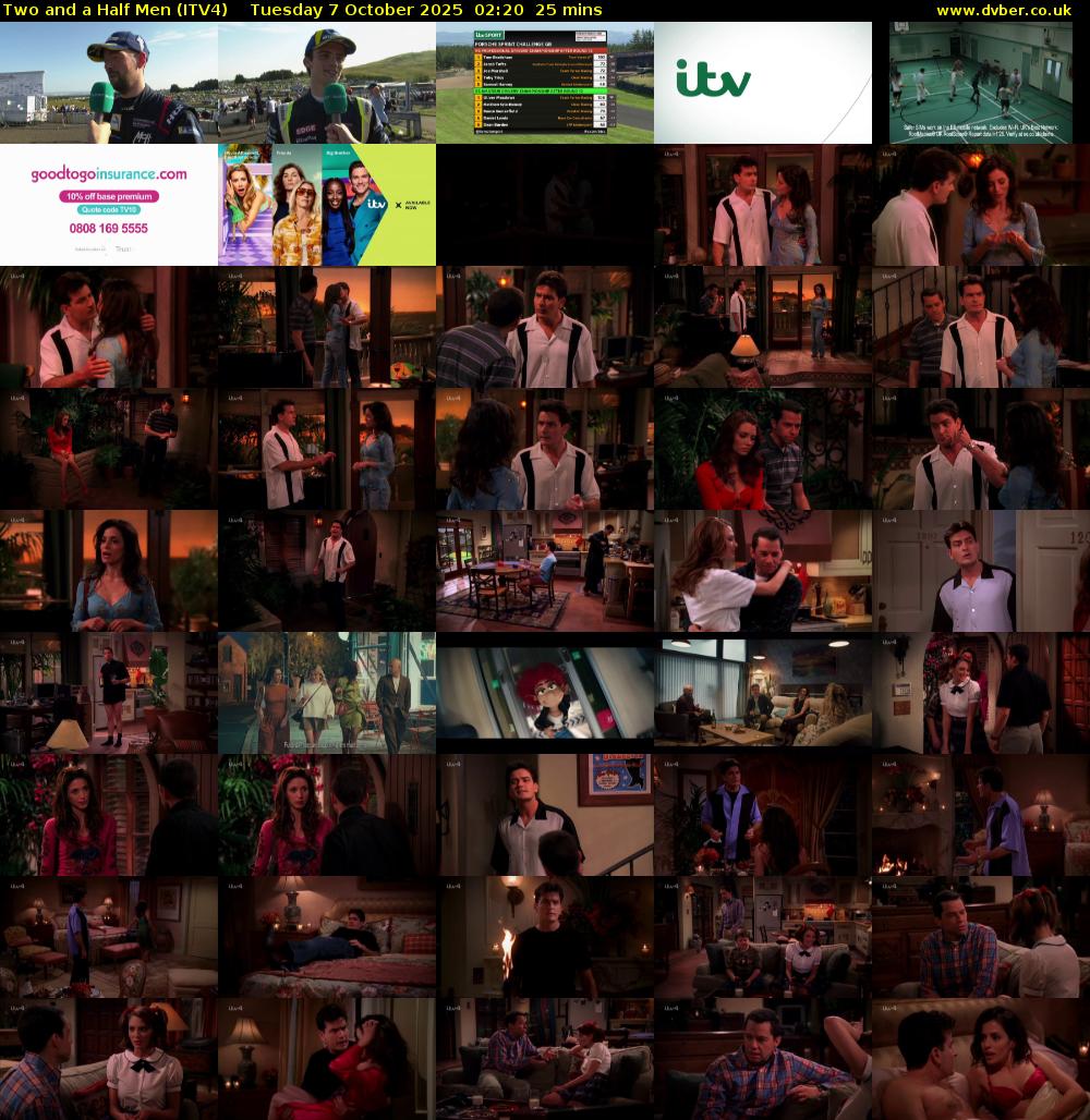 Two and a Half Men (ITV4) Tuesday 7 October 2025 02:20 - 02:45