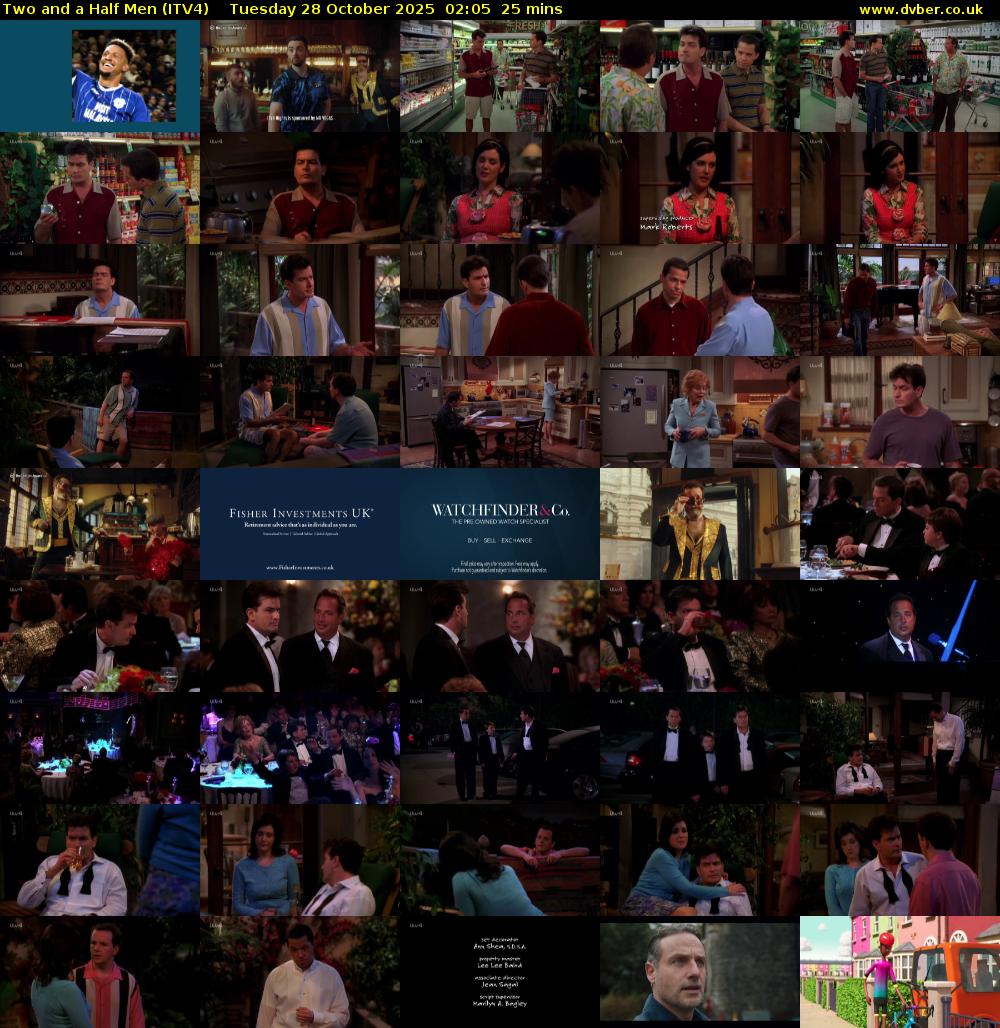 Two and a Half Men (ITV4) Tuesday 28 October 2025 02:05 - 02:30