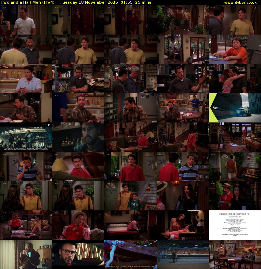 Two and a Half Men (ITV4) Tuesday 18 November 2025 01:55 - 02:20
