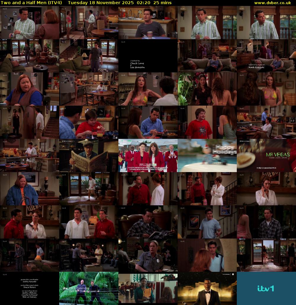 Two and a Half Men (ITV4) Tuesday 18 November 2025 02:20 - 02:45