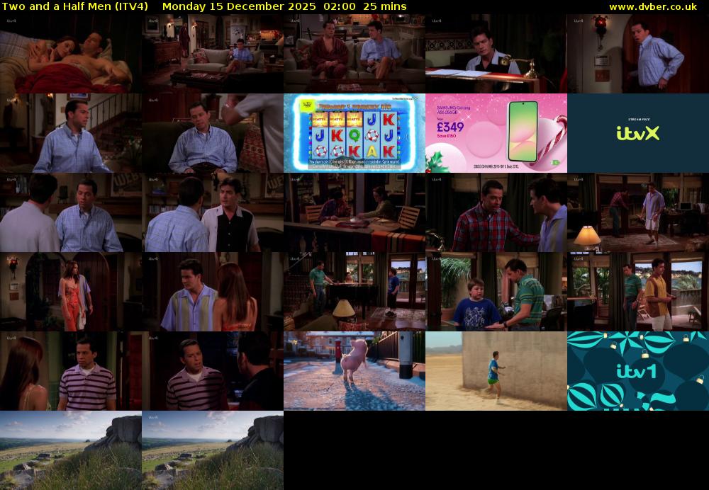 Two and a Half Men (ITV4) Monday 15 December 2025 02:00 - 02:25