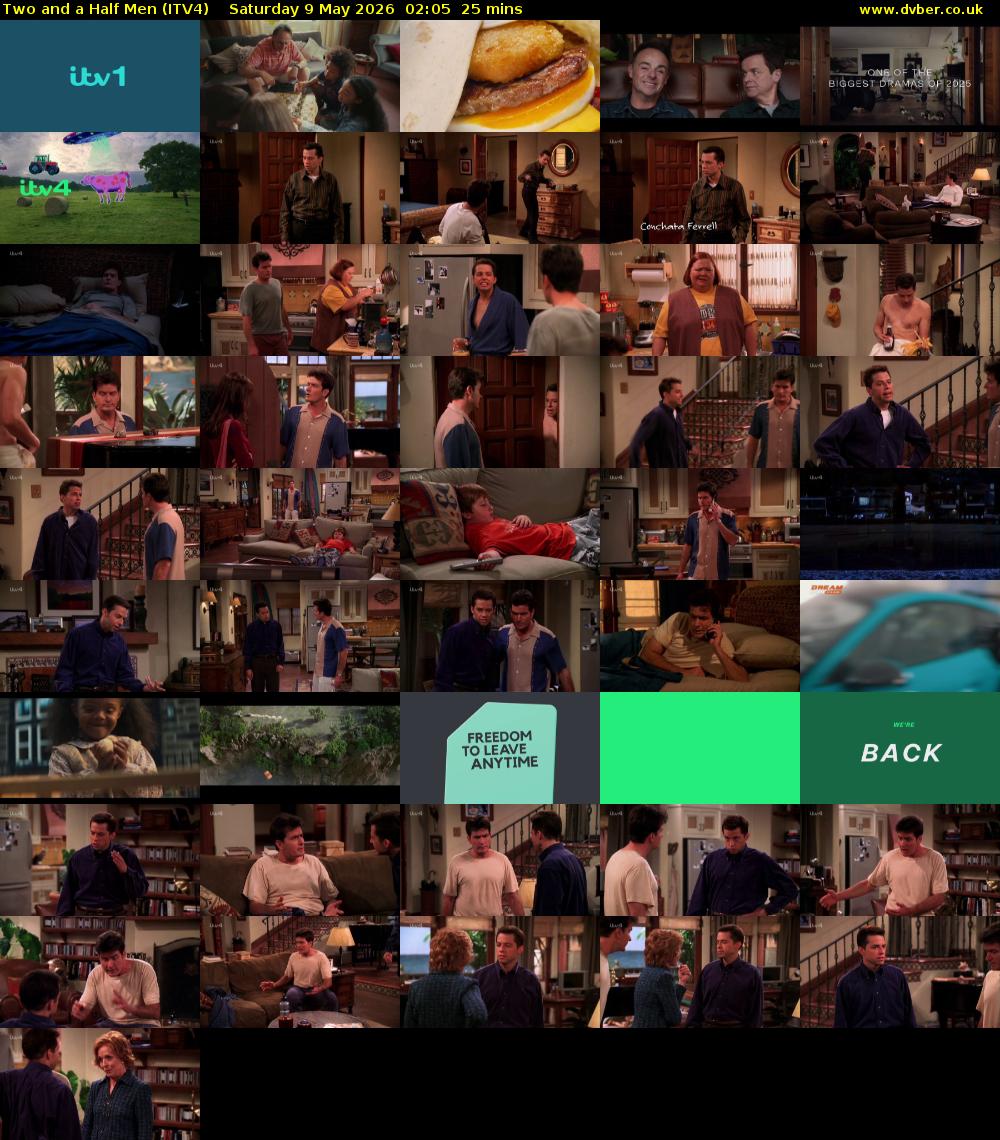 Two and a Half Men (ITV4) Saturday 9 May 2026 02:05 - 02:30