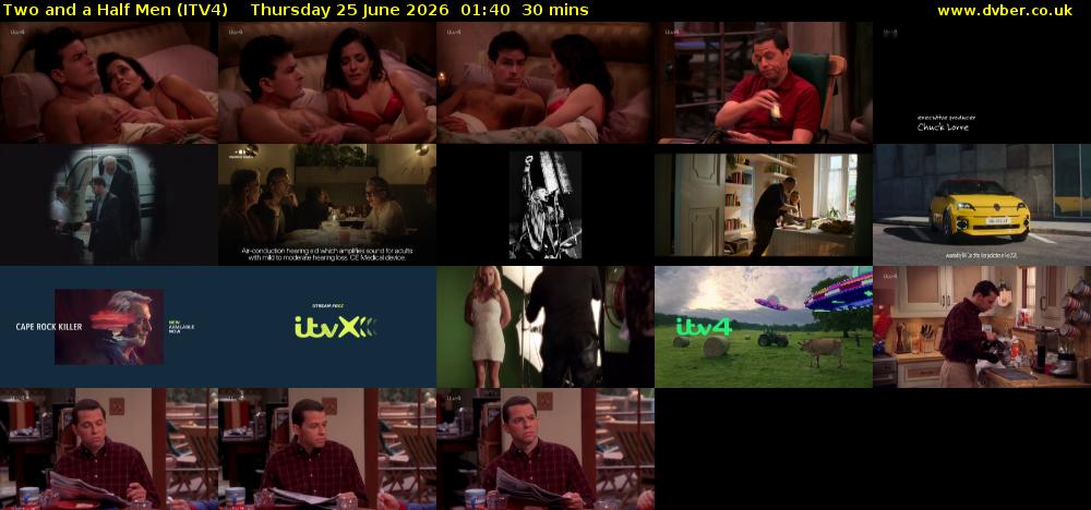 Two and a Half Men (ITV4) Thursday 25 June 2026 01:40 - 02:10