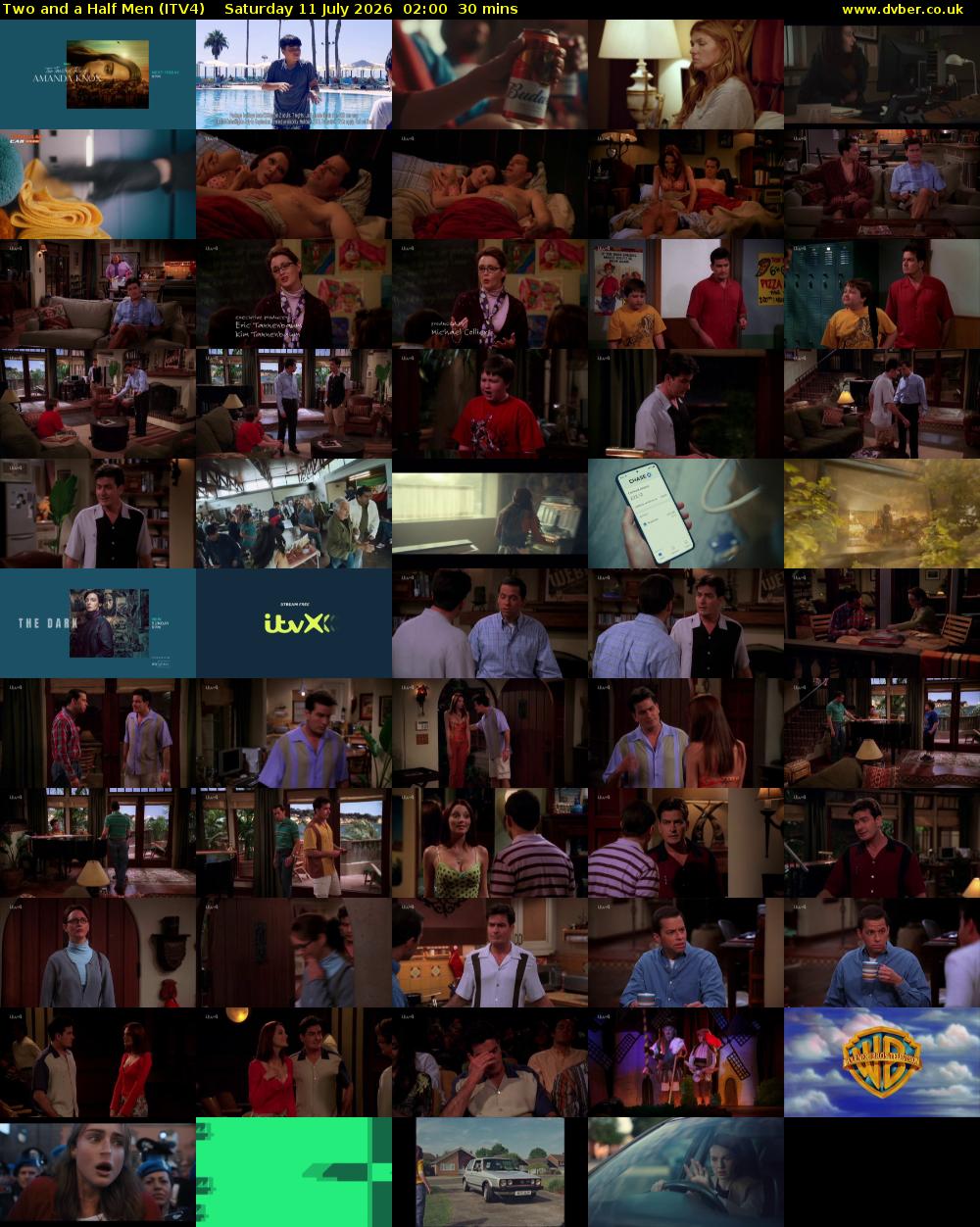Two and a Half Men (ITV4) Saturday 11 July 2026 02:00 - 02:30