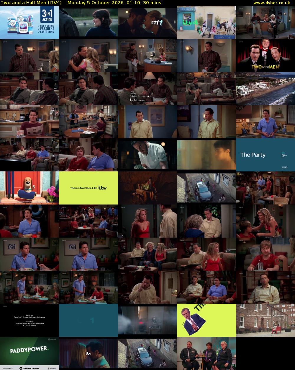 Two and a Half Men (ITV4) Monday 5 October 2026 01:10 - 01:40
