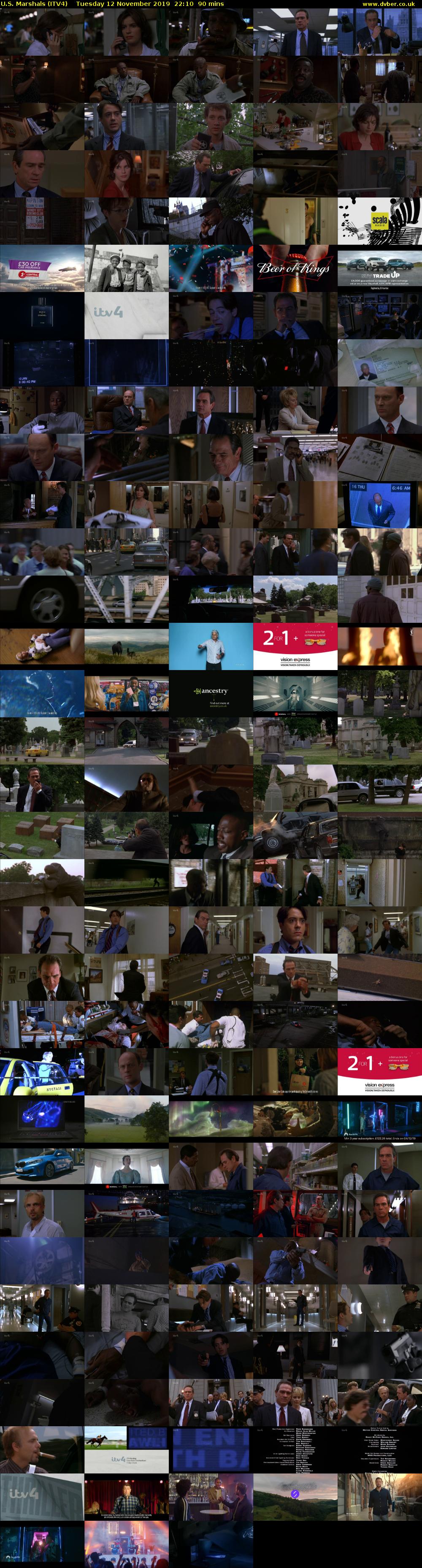 U.S. Marshals (ITV4) Tuesday 12 November 2019 22:10 - 23:40