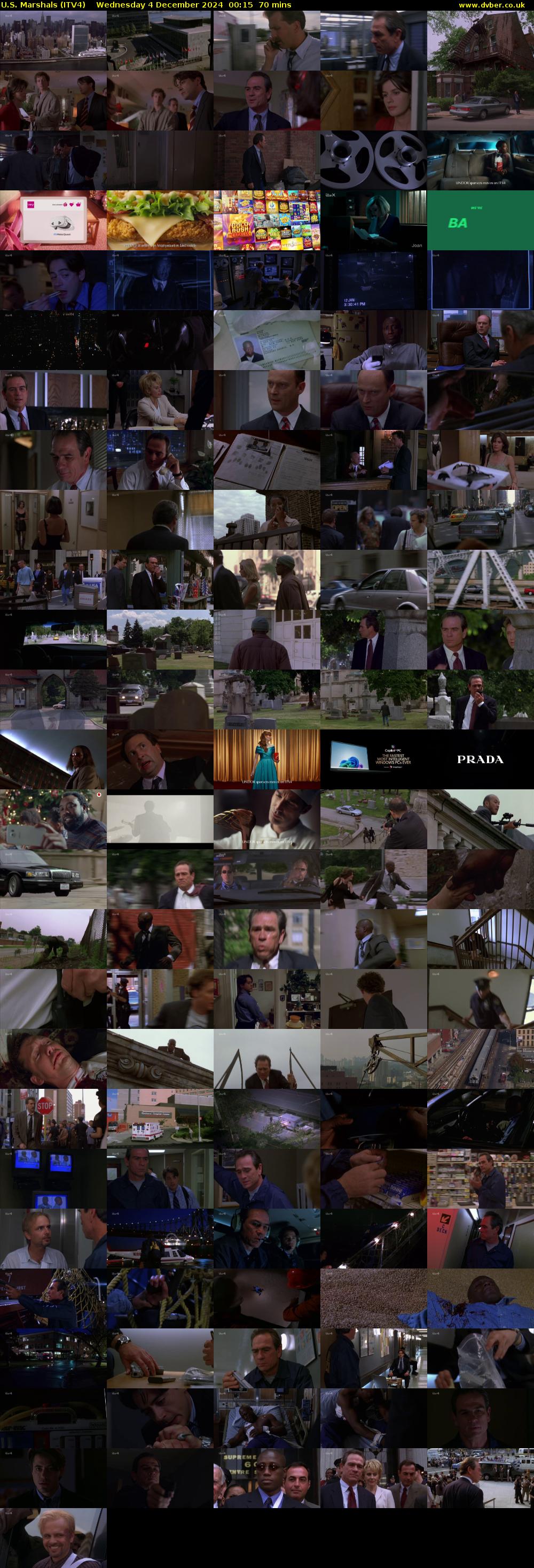 U.S. Marshals (ITV4) Wednesday 4 December 2024 00:15 - 01:25