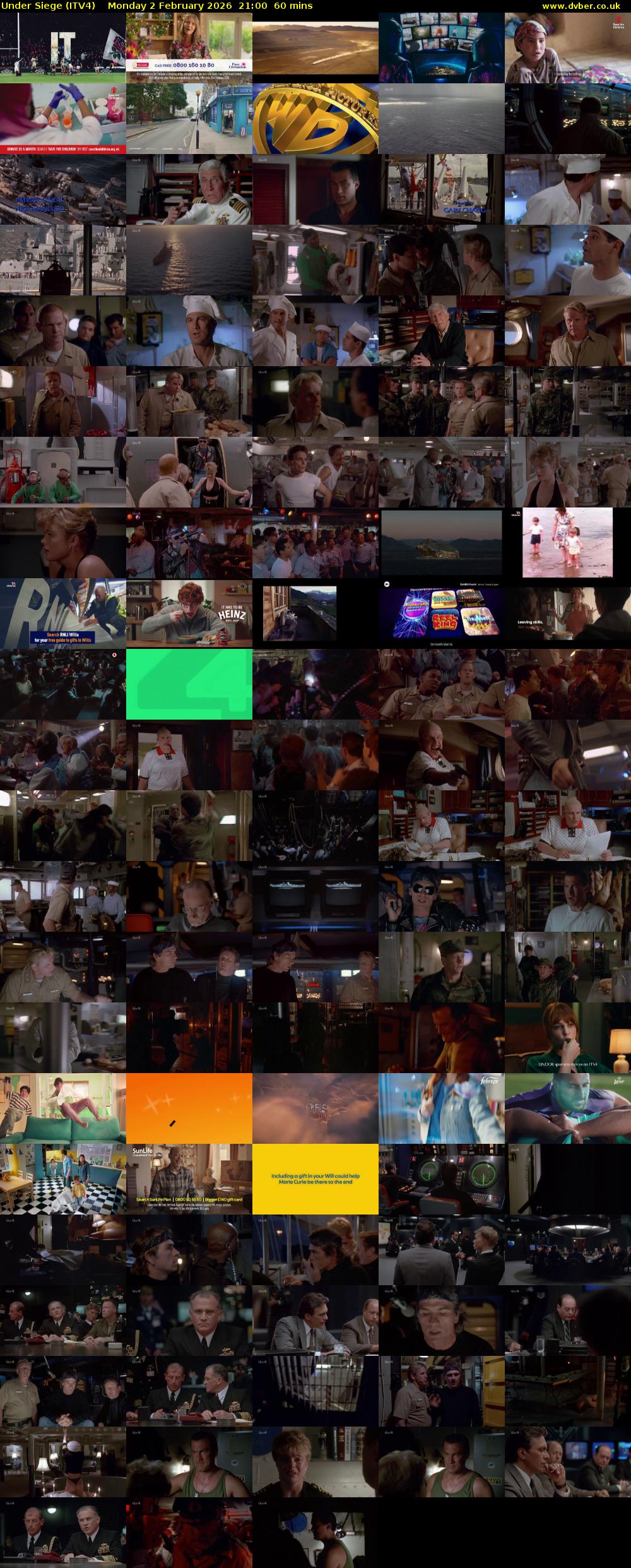 Under Siege (ITV4) Monday 2 February 2026 21:00 - 22:00