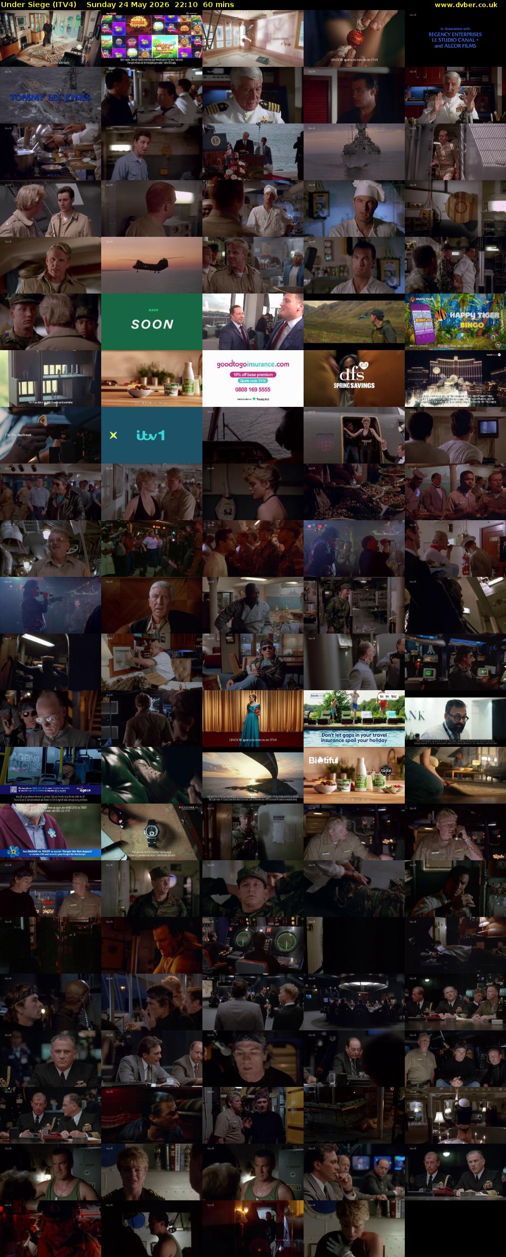 Under Siege (ITV4) Sunday 24 May 2026 22:10 - 23:10