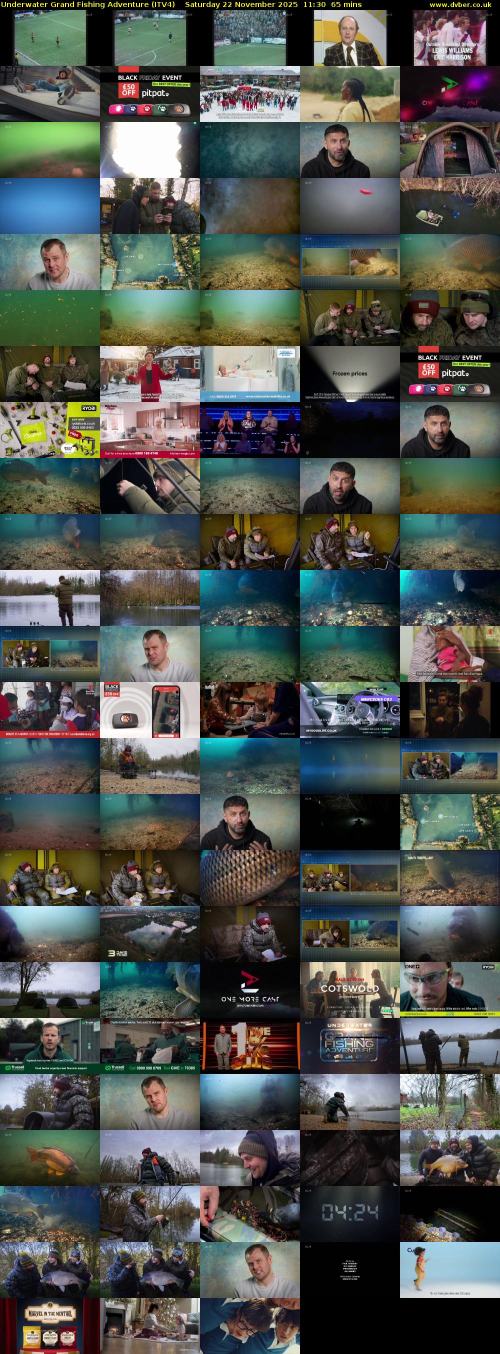 Underwater Grand Fishing Adventure (ITV4) Saturday 22 November 2025 11:30 - 12:35