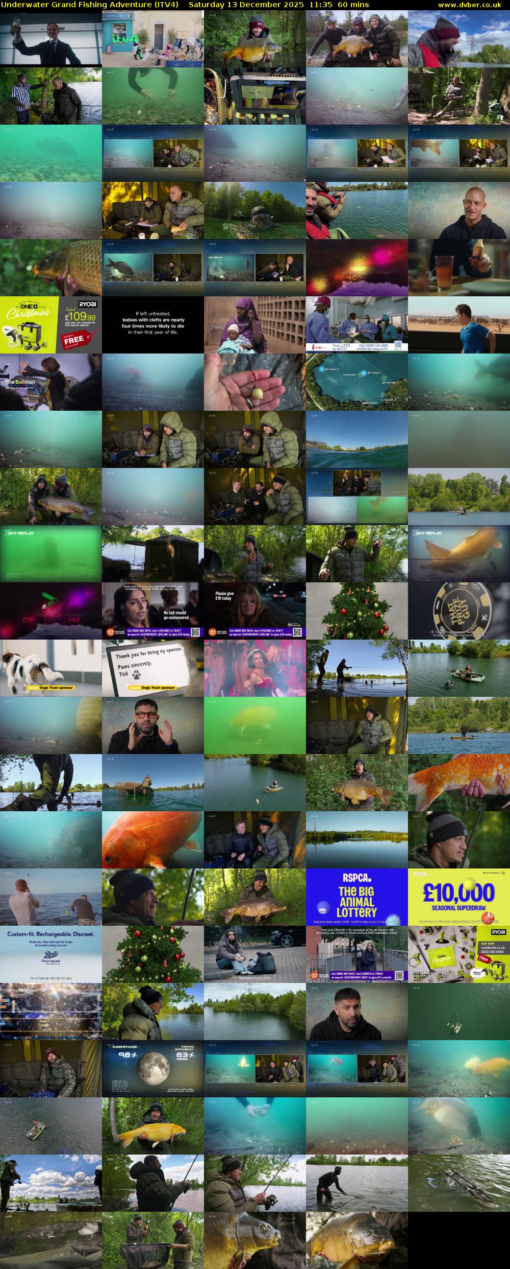 Underwater Grand Fishing Adventure (ITV4) Saturday 13 December 2025 11:35 - 12:35