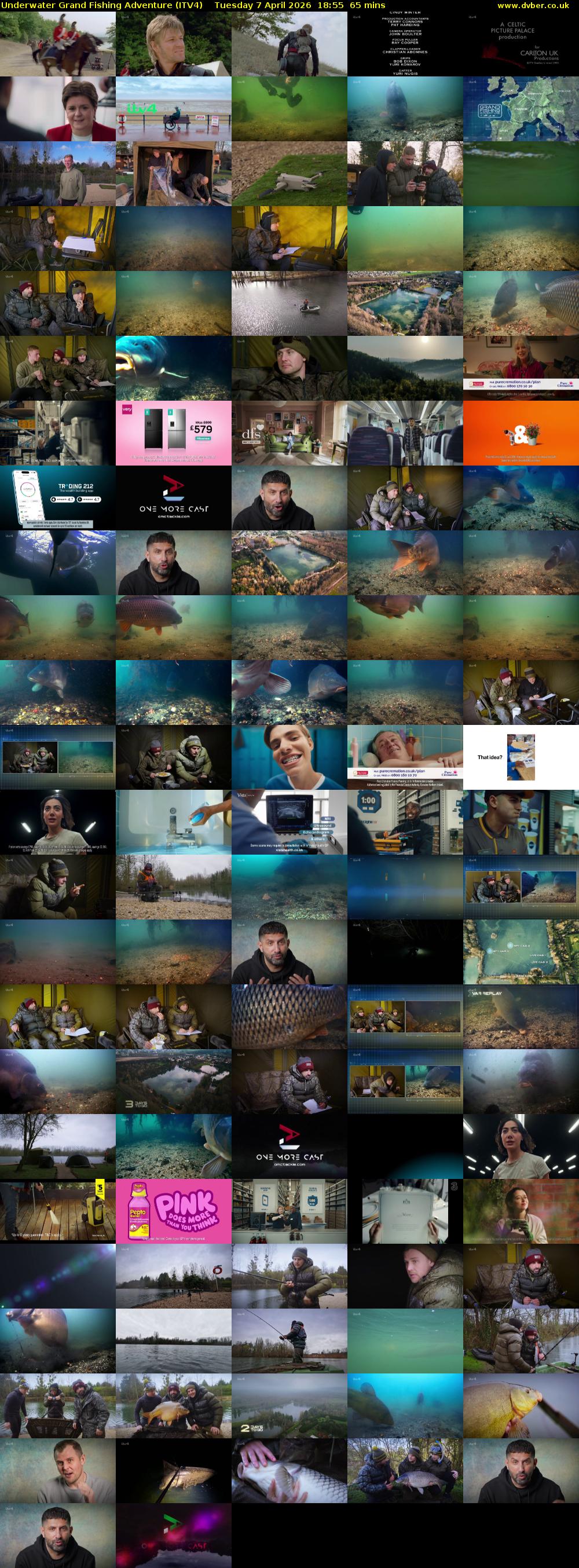 Underwater Grand Fishing Adventure (ITV4) Tuesday 7 April 2026 18:55 - 20:00