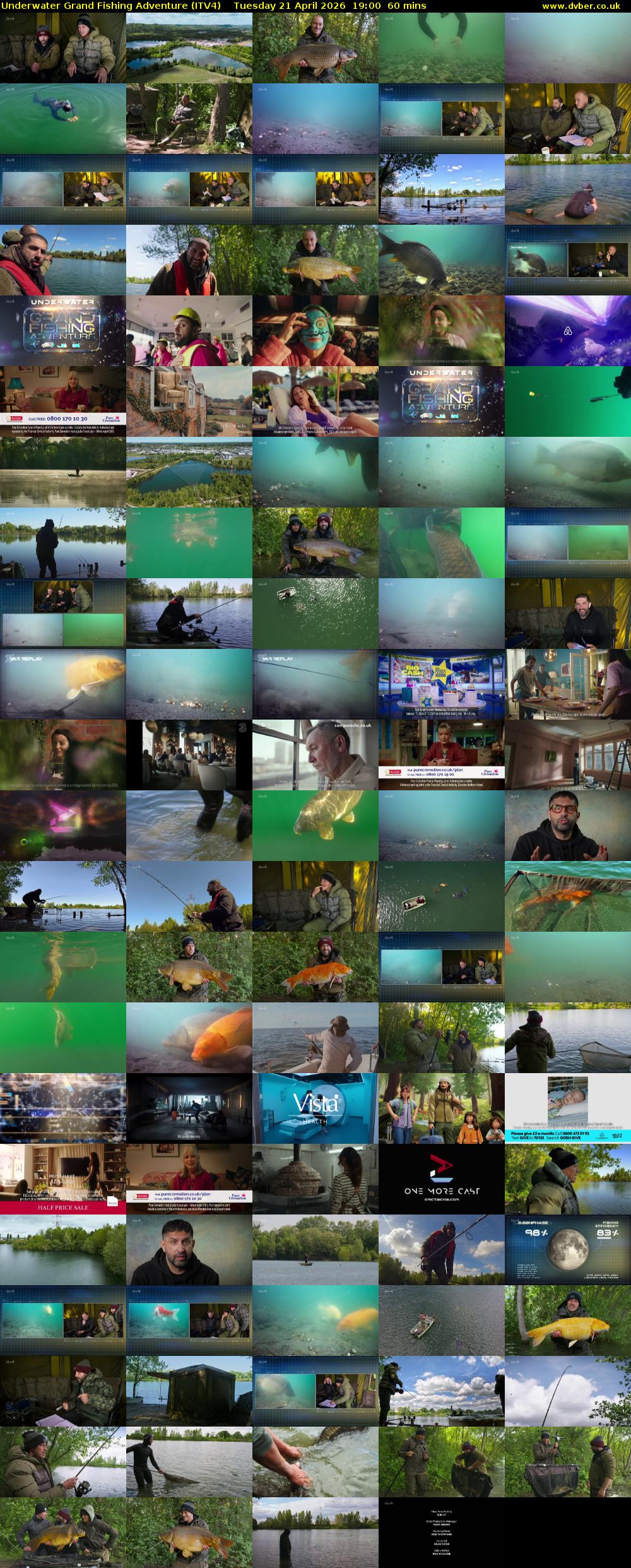 Underwater Grand Fishing Adventure (ITV4) Tuesday 21 April 2026 19:00 - 20:00