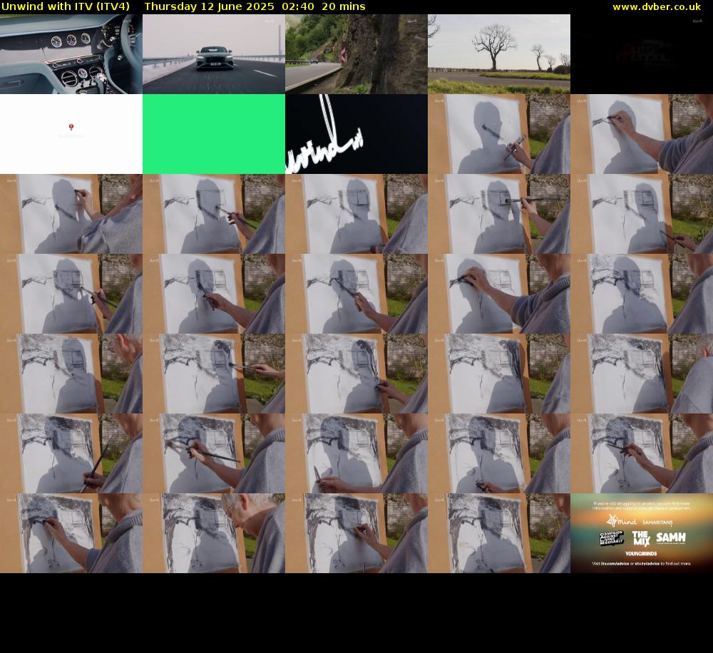 Unwind With ITV (ITV4) Thursday 12 June 2025 02:40 - 03:00