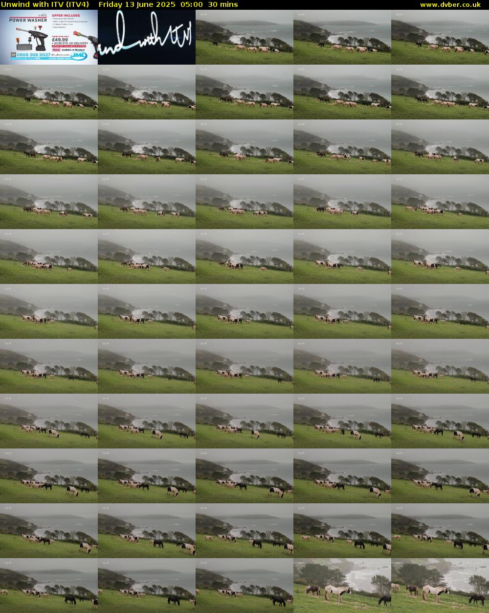 Unwind With ITV (ITV4) Friday 13 June 2025 05:00 - 05:30