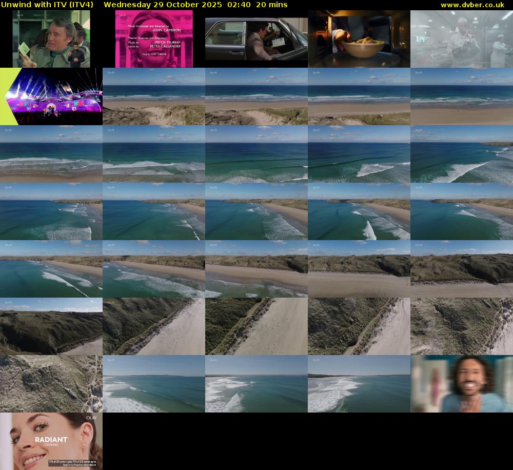 Unwind With ITV (ITV4) Wednesday 29 October 2025 02:40 - 03:00