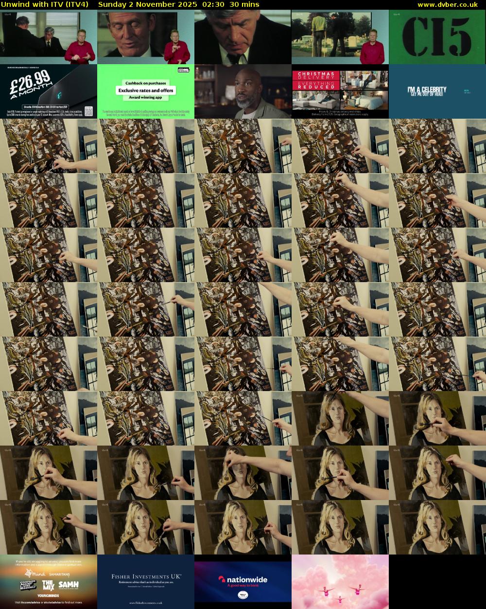 Unwind With ITV (ITV4) Sunday 2 November 2025 02:30 - 03:00
