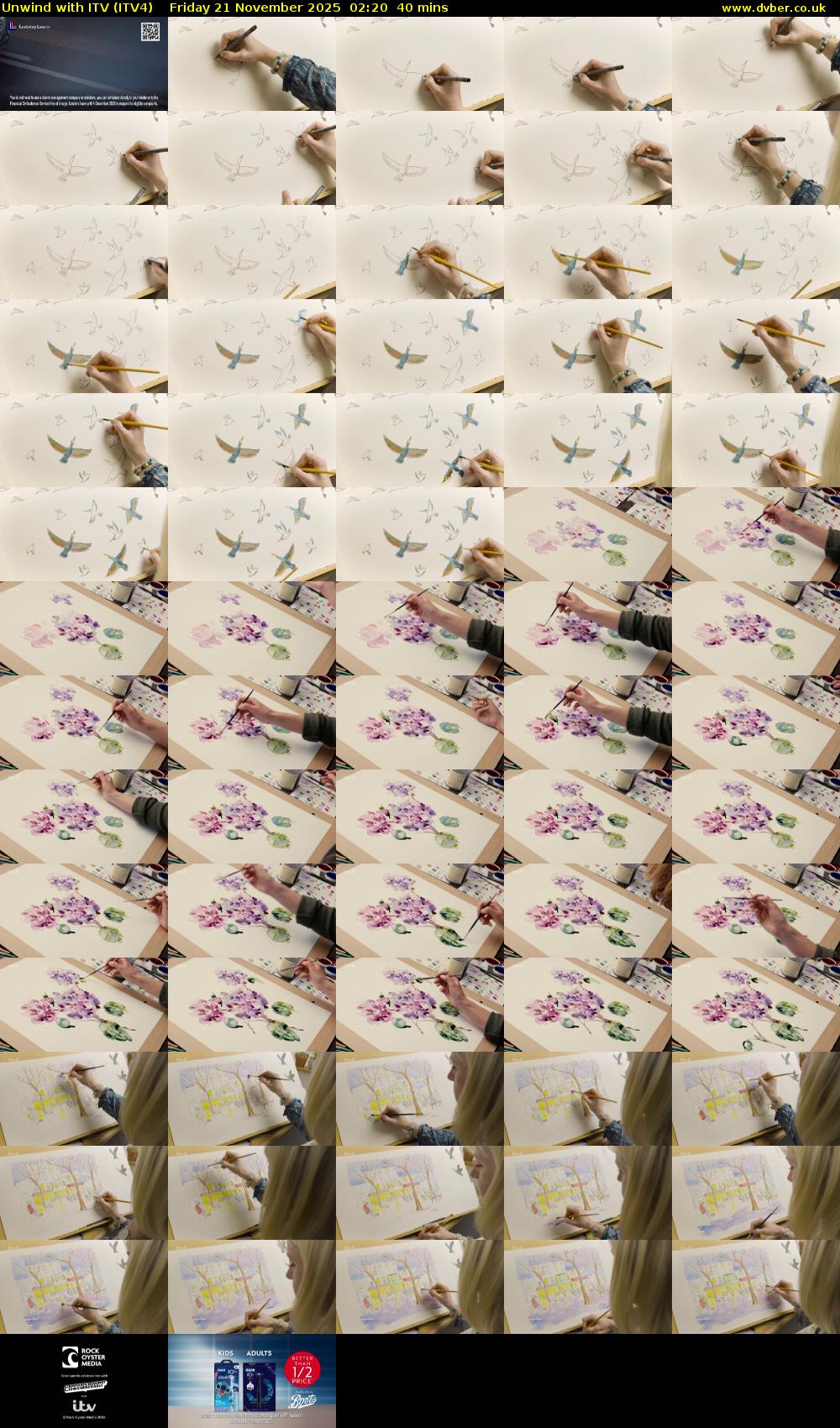 Unwind With ITV (ITV4) Friday 21 November 2025 02:20 - 03:00