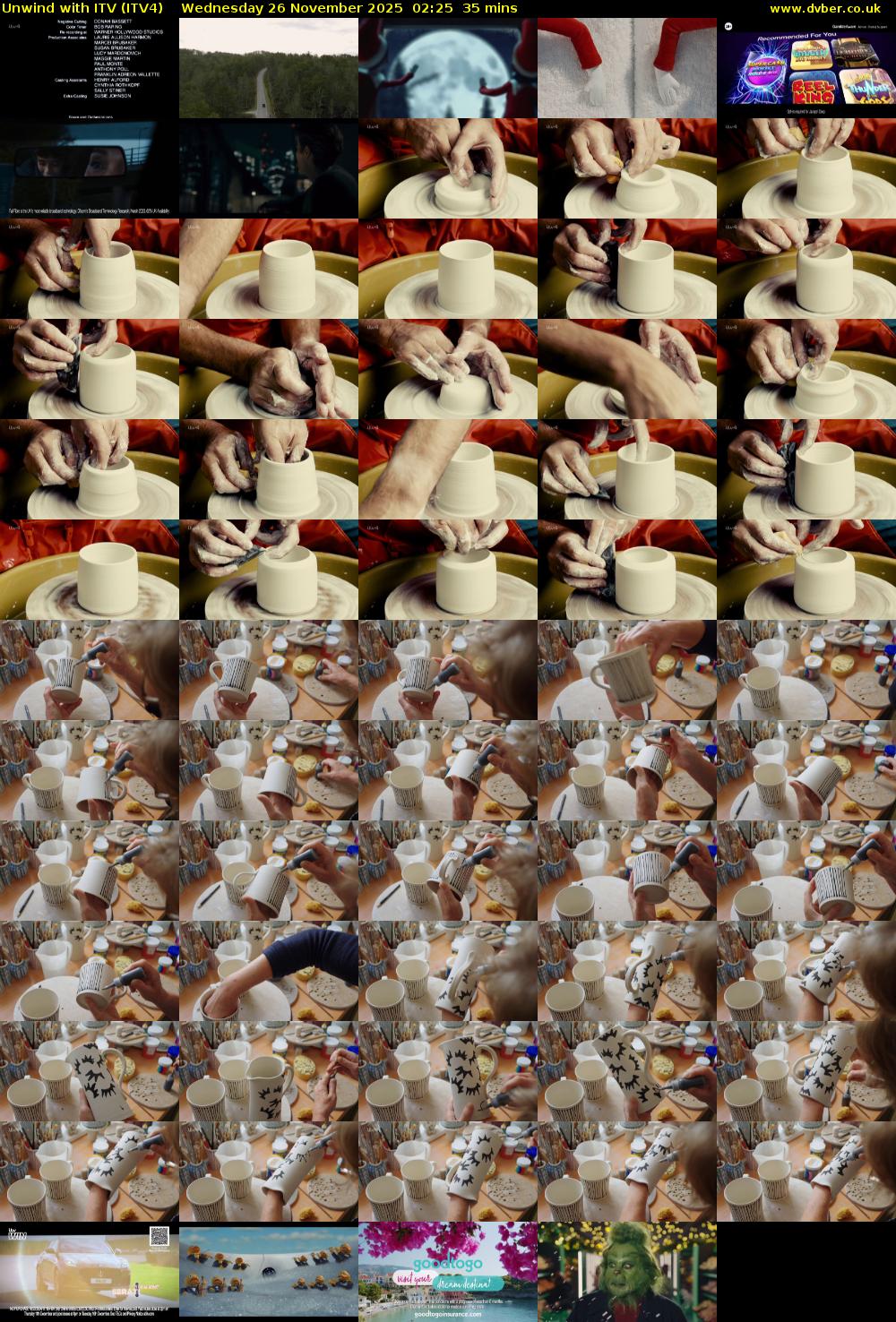 Unwind With ITV (ITV4) Wednesday 26 November 2025 02:25 - 03:00