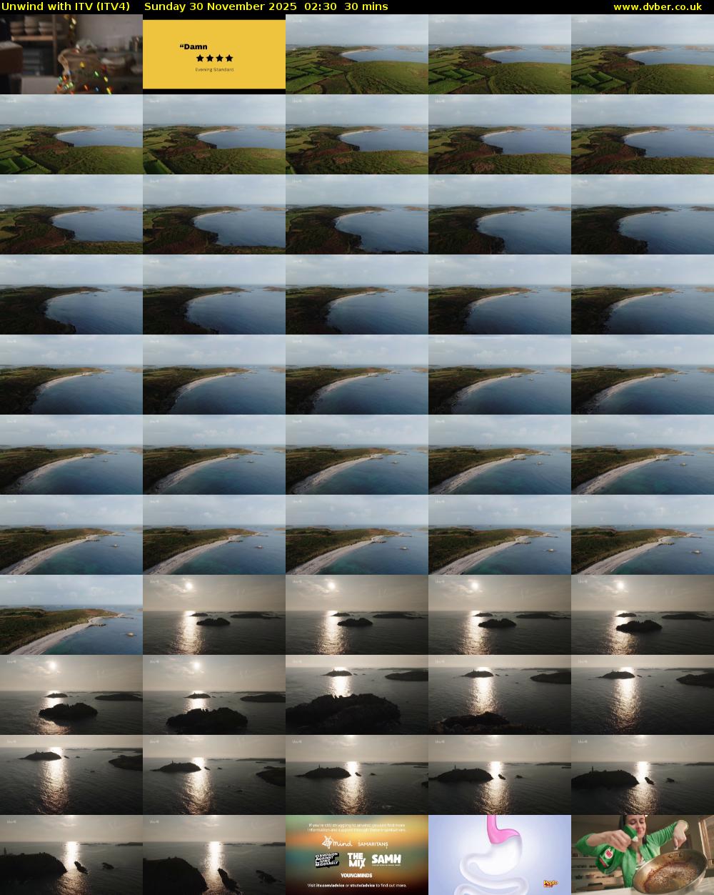 Unwind With ITV (ITV4) Sunday 30 November 2025 02:30 - 03:00