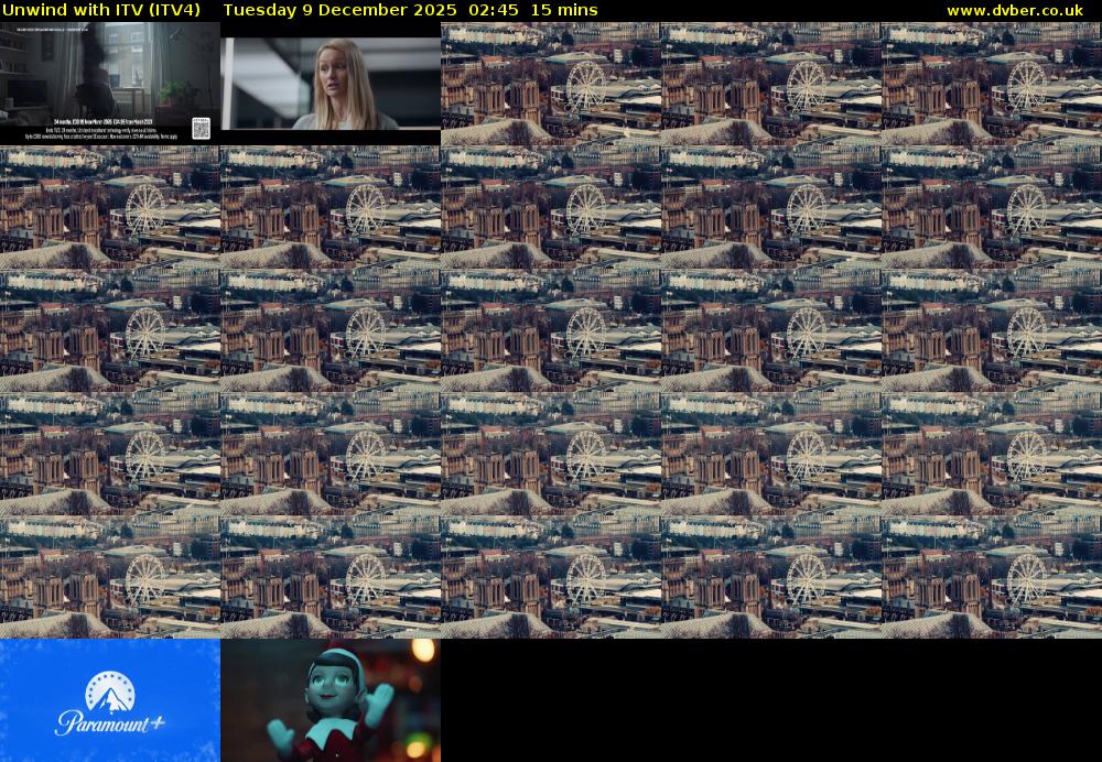 Unwind With ITV (ITV4) Tuesday 9 December 2025 02:45 - 03:00