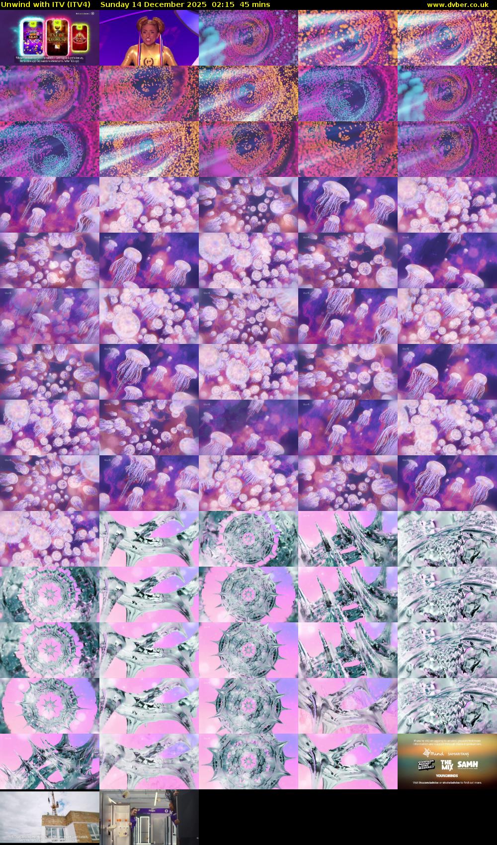 Unwind With ITV (ITV4) Sunday 14 December 2025 02:15 - 03:00