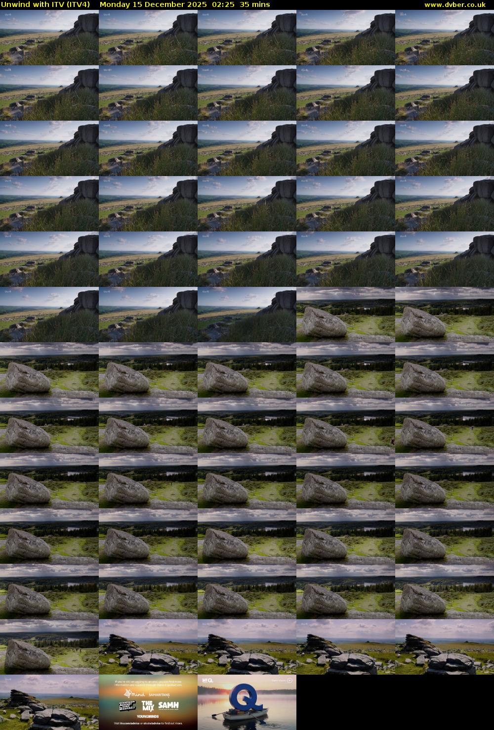Unwind With ITV (ITV4) Monday 15 December 2025 02:25 - 03:00