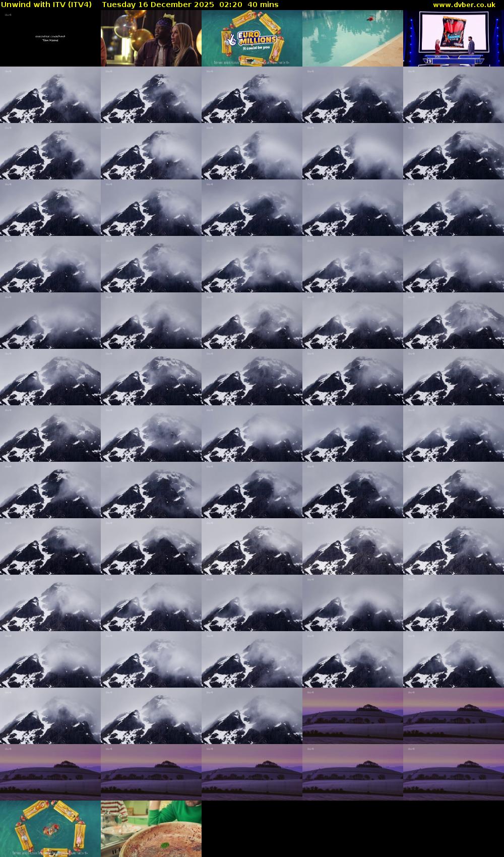 Unwind With ITV (ITV4) Tuesday 16 December 2025 02:20 - 03:00