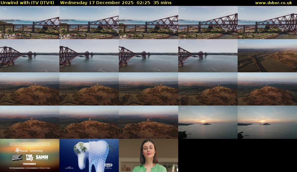 Unwind With ITV (ITV4) Wednesday 17 December 2025 02:25 - 03:00