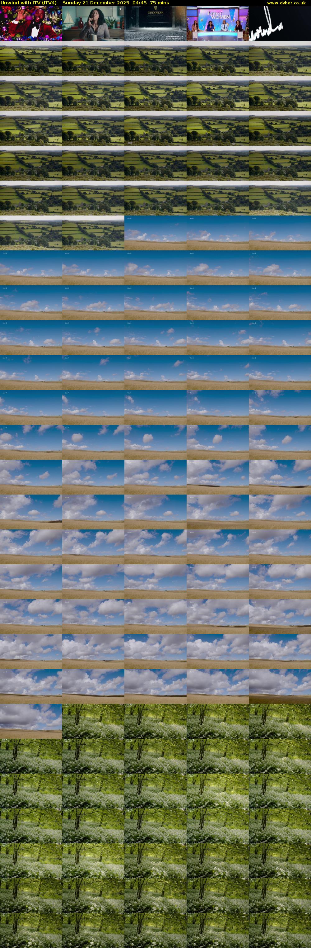 Unwind With ITV (ITV4) Sunday 21 December 2025 04:45 - 06:00