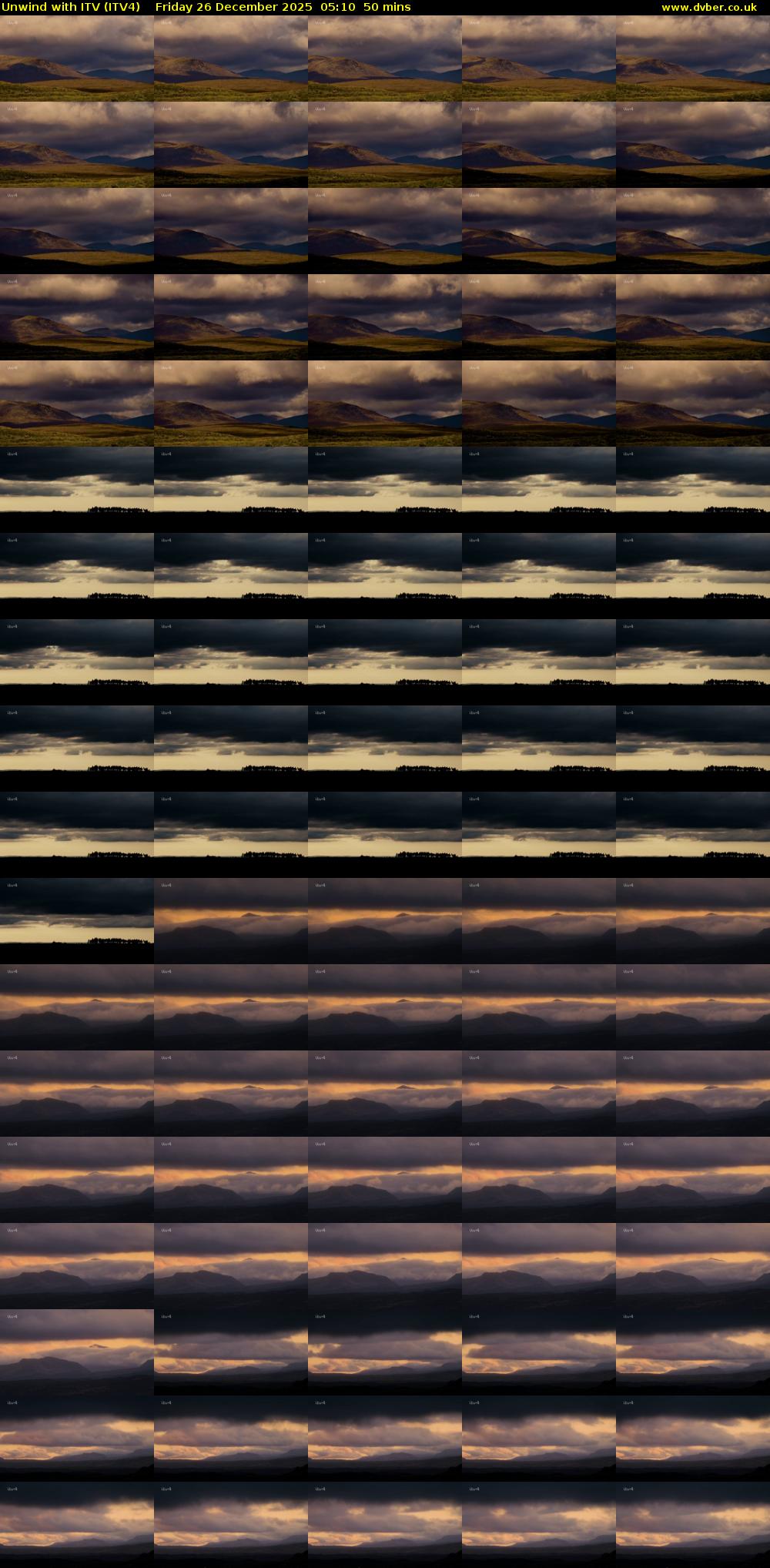 Unwind With ITV (ITV4) Friday 26 December 2025 05:10 - 06:00