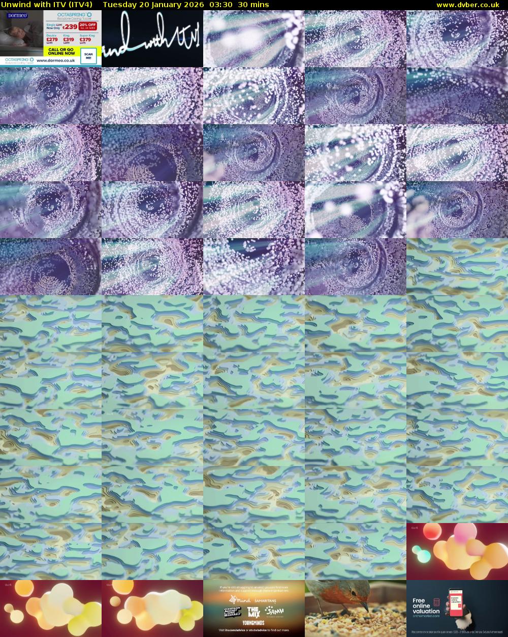 Unwind With ITV (ITV4) Tuesday 20 January 2026 03:30 - 04:00