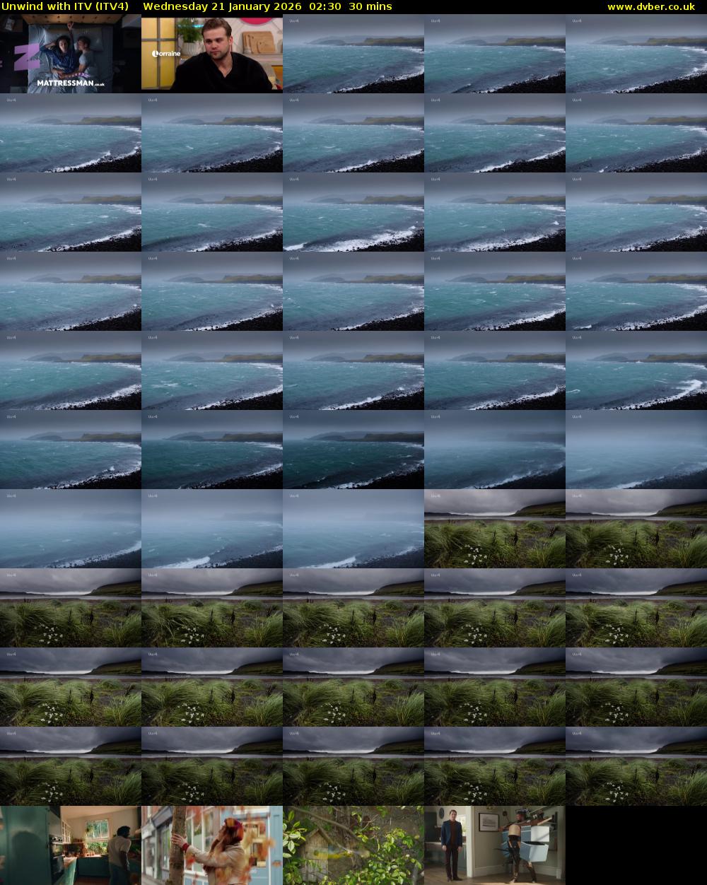 Unwind With ITV (ITV4) Wednesday 21 January 2026 02:30 - 03:00