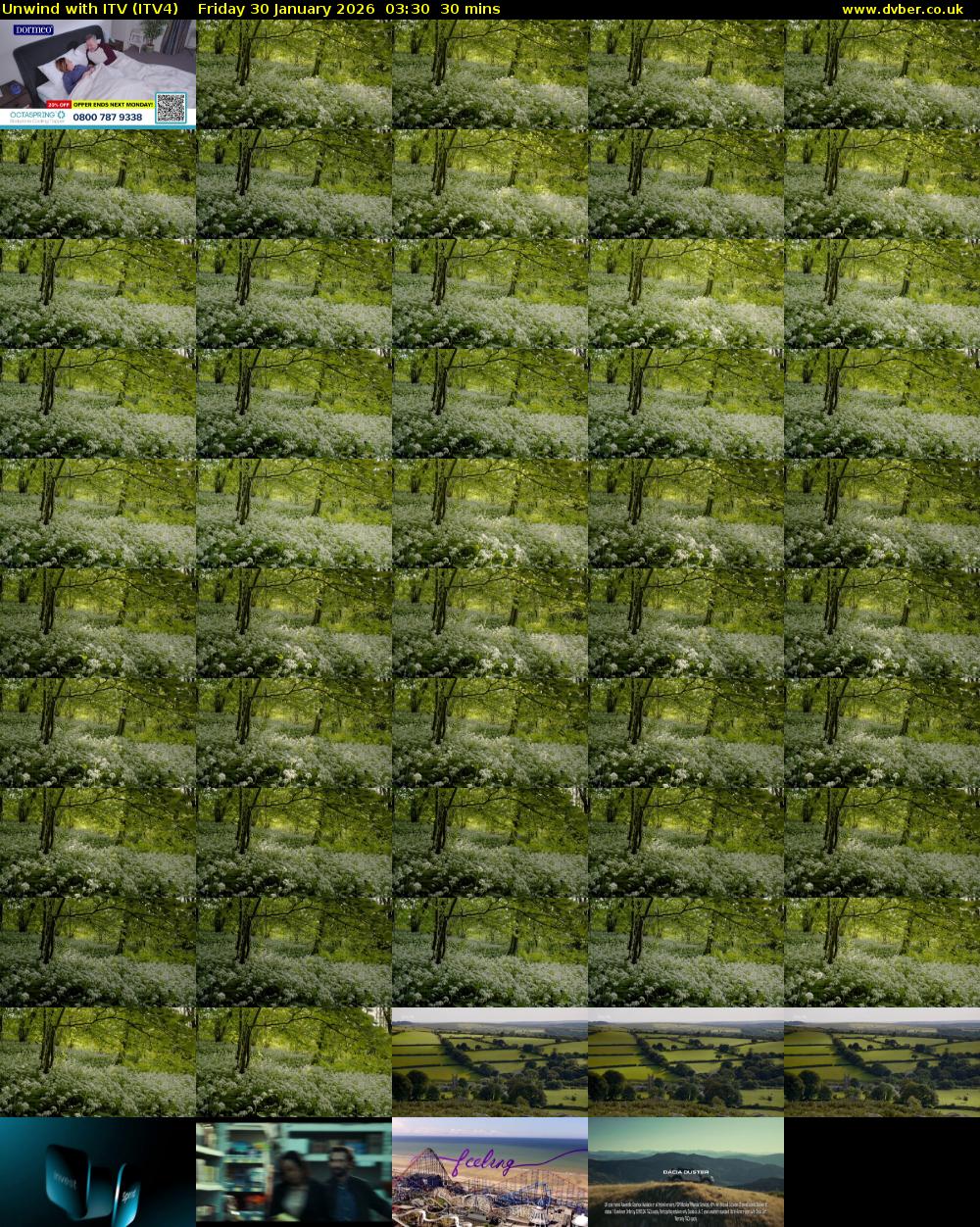 Unwind With ITV (ITV4) Friday 30 January 2026 03:30 - 04:00