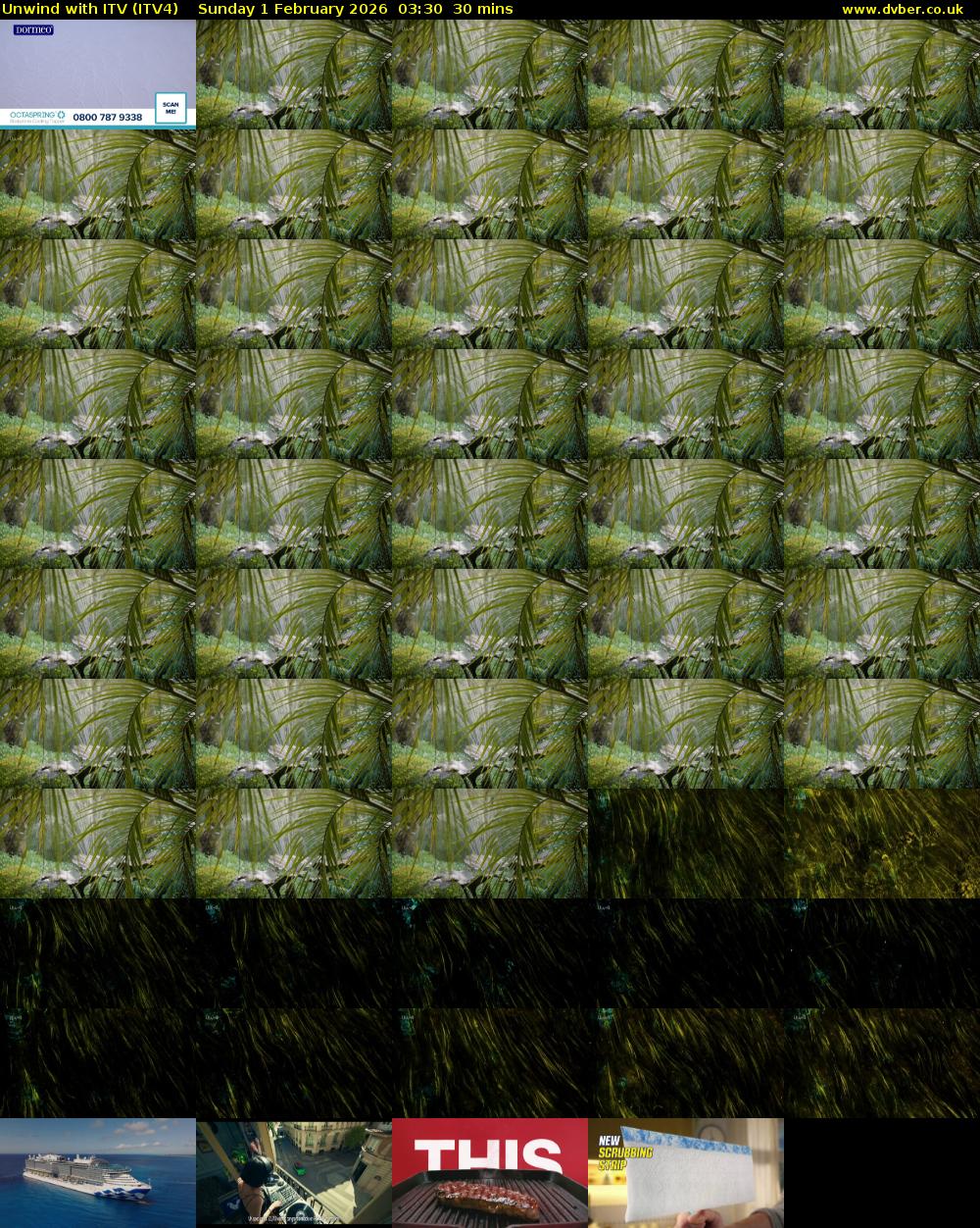 Unwind With ITV (ITV4) Sunday 1 February 2026 03:30 - 04:00