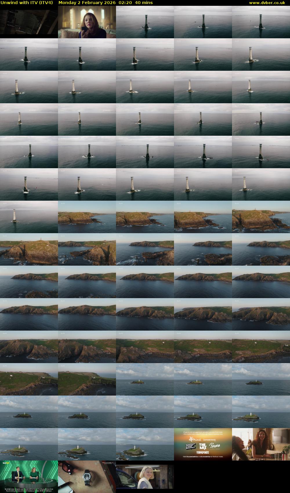 Unwind With ITV (ITV4) Monday 2 February 2026 02:20 - 03:00