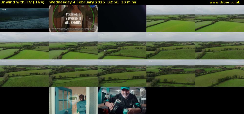 Unwind With ITV (ITV4) Wednesday 4 February 2026 02:50 - 03:00