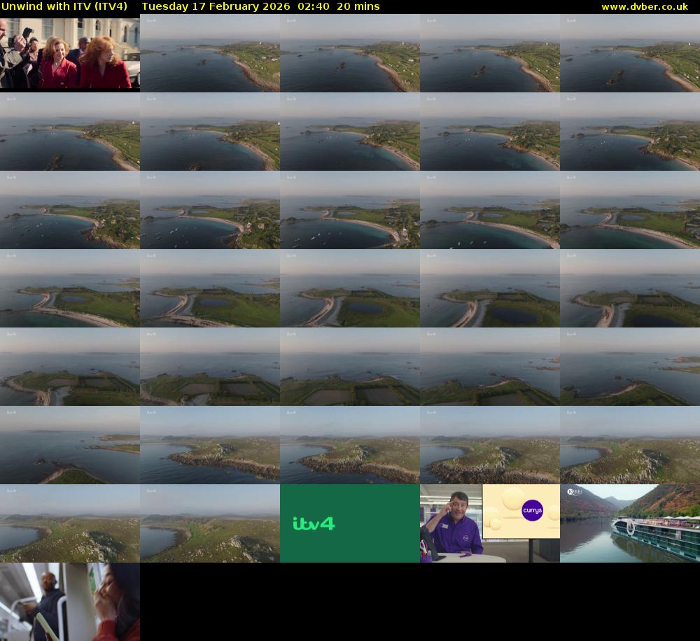 Unwind With ITV (ITV4) Tuesday 17 February 2026 02:40 - 03:00