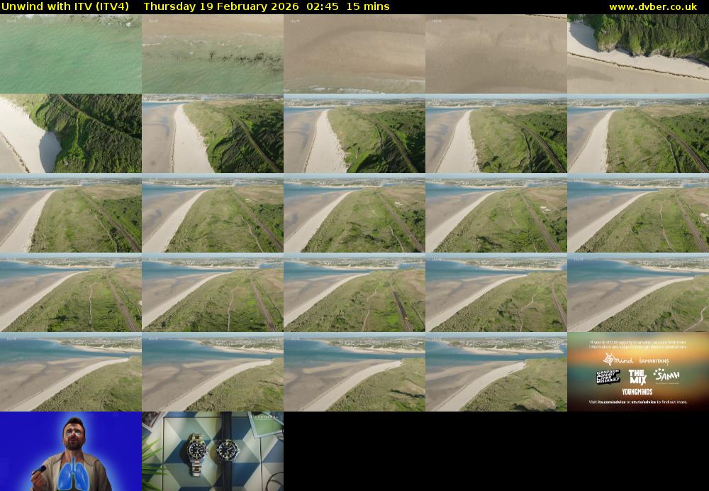 Unwind With ITV (ITV4) Thursday 19 February 2026 02:45 - 03:00